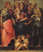 Rosso Fiorentino Madonna Enthroned with SS.John the Baptist,Anthony Abbot,Stephen,and Benedict oil painting